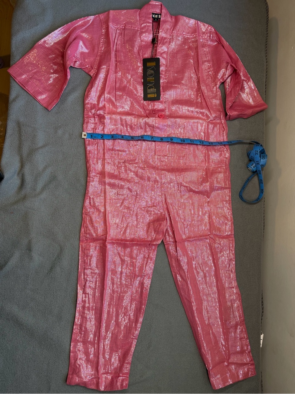 ✨ NWT Suzie Kondi Lurex Utility Jumpsuit Metallic Shimmer Boiler Suit ✨